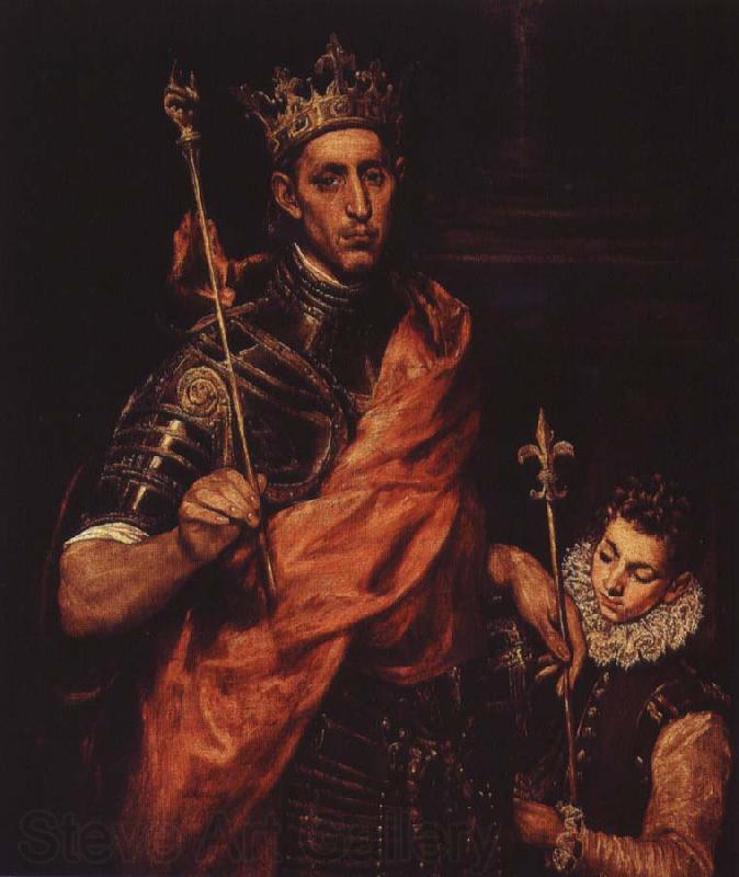 El Greco ludvig den helige av frankrike Spain oil painting art